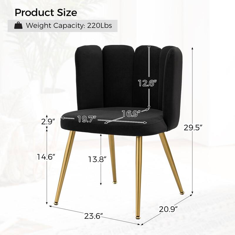 Anjela Side Chair with Tufted Back Set of 2