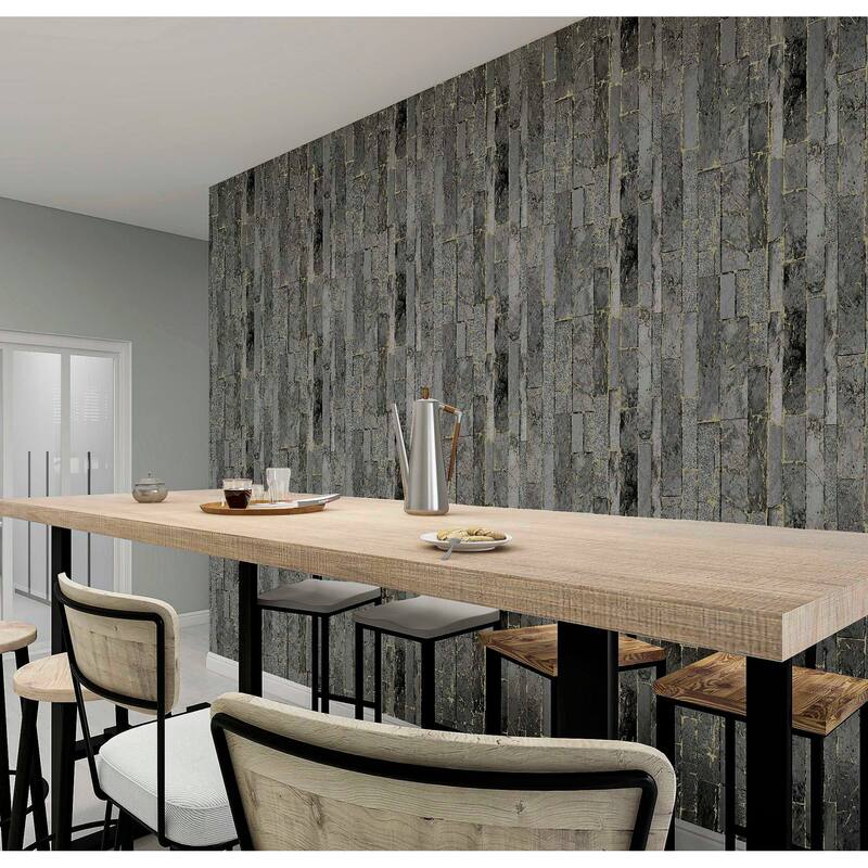 Arthouse Kintsugi Black Geometric Wallpaper