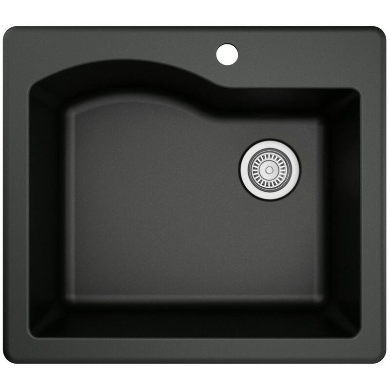 Karran USA QT-671 Quartz QT 25" Drop In Single Basin Quartz Composite