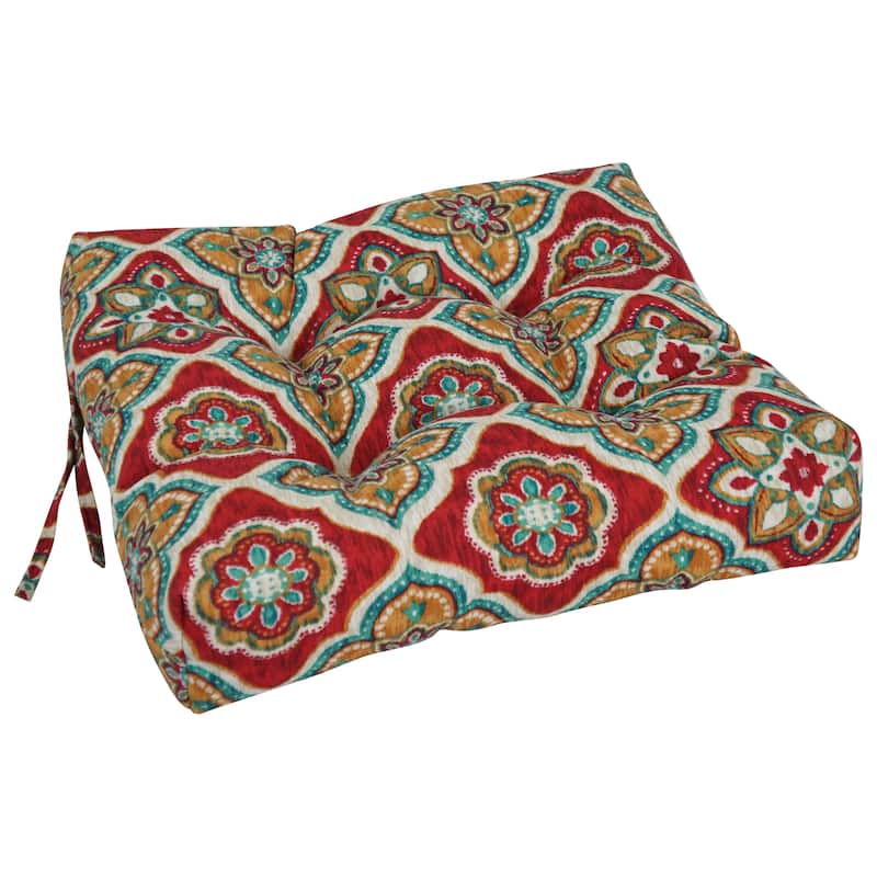 16-inch Square Tufted Indoor/Outdoor Chair Cushions (Set of 4) - 16"