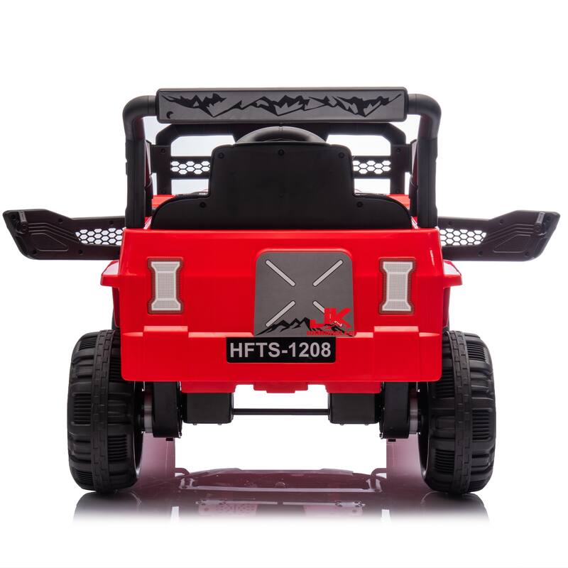 Kids' 12V Ride-On Truck with Early Education, LED Lights, and Music, Perfect Holiday Gift