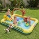 preview thumbnail 2 of 8, Gymax Inflatable Play Pool Center w/Water Slide Monkey & Tree Stump - Multi-colored