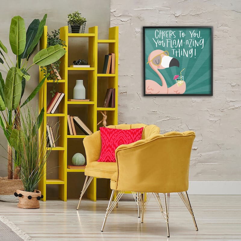 Stupell Cheers To You Flamazing Framed Giclee Art Design By Sarah Hickman
