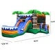 preview thumbnail 8 of 7, XJUMP Tropical Commercial Grade Inflatable Water Slide Bounce House Combo with Attached Splash Pool (with Air Blower)