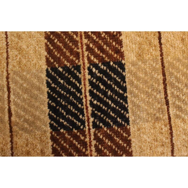 ECARPETGALLERY Hand-knotted Peshawar Ziegler Khaki Wool Rug - 4'0 x 6'2