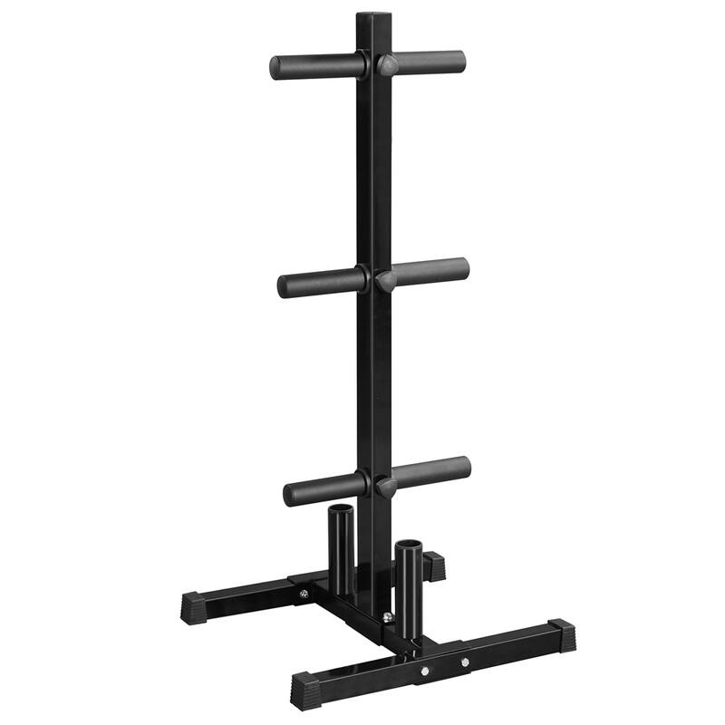 Yaheetech 2" Barbell Plate and Dumbbell Racks Tree Olympic Plate Rack