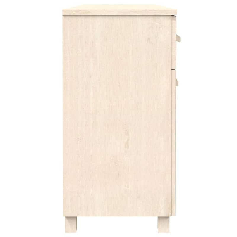 vidaXL Sideboard Bar Buffet Console Cabinet with Drawers HAMAR Solid Wood Pine - 44.5" x 15.7" x 31.5"