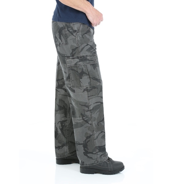 wrangler grey camo cargo pants