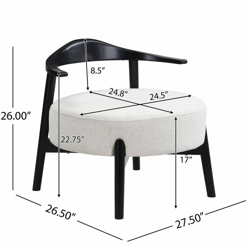 Modern Accent Chair - Natural Birch, All-Day Comfort
