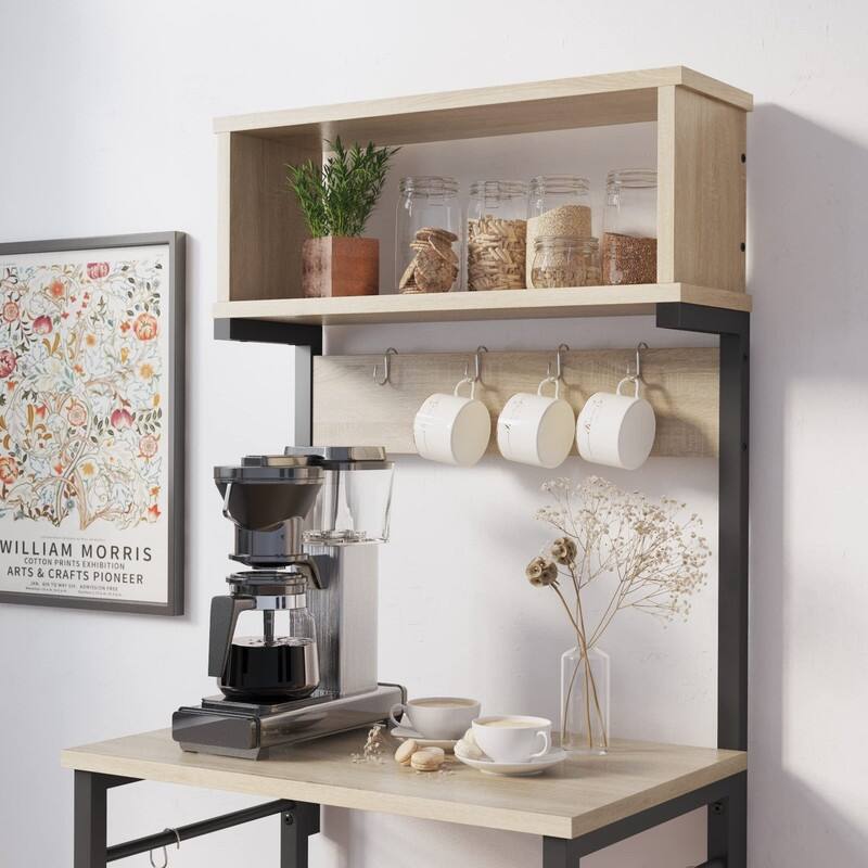 Kitchen Baker's Rack Microwave - 15.75"D x 23.62"W x 60.28"H