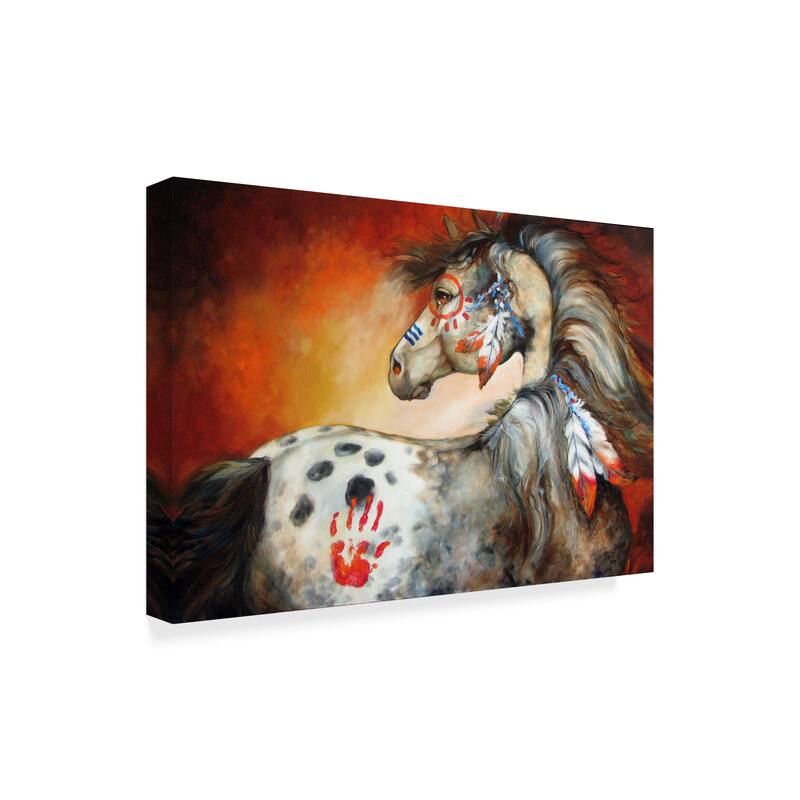 Marcia Baldwin '4 Feathers Indian War Pony' Canvas Art