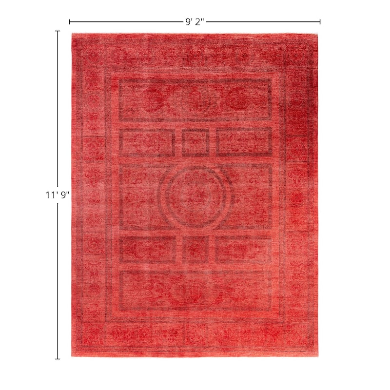 Overdyed One-of-a-Kind Hand-Knotted Area Rug - Pink - 9' 2" x 11' 9"