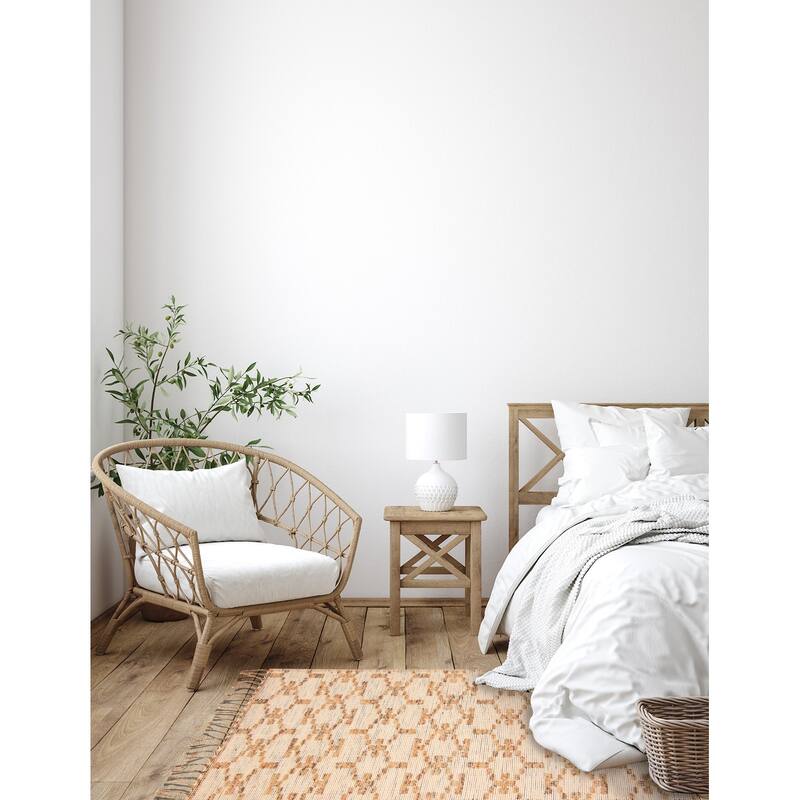 ECARPETGALLERY Braid weave Sienna Tan Wool Rug - 5'0 x 8'2