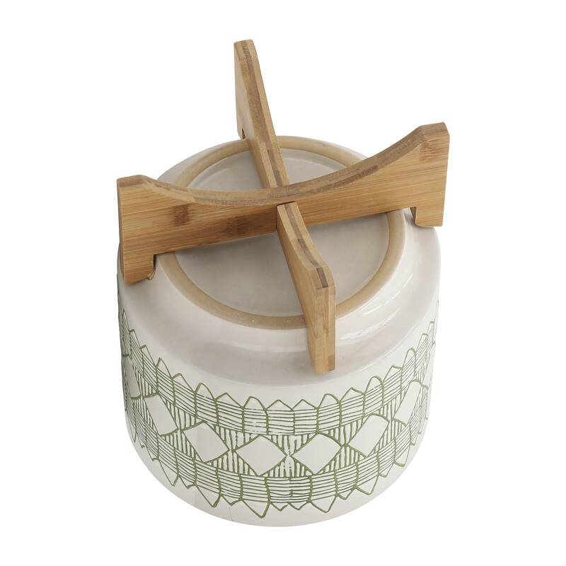 Sagebrook Home Abstract Ceramic Planter on Stand Indoor/Outdoor