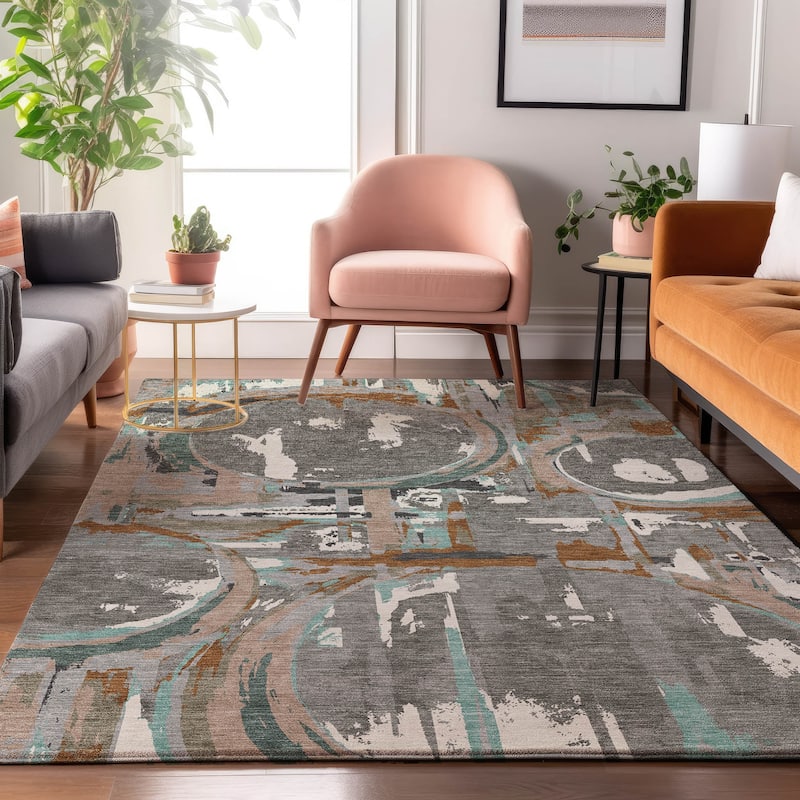 Premium Washable Super Soft Contemporary Casual Mayfield Rug - Gray - 9' x 12'