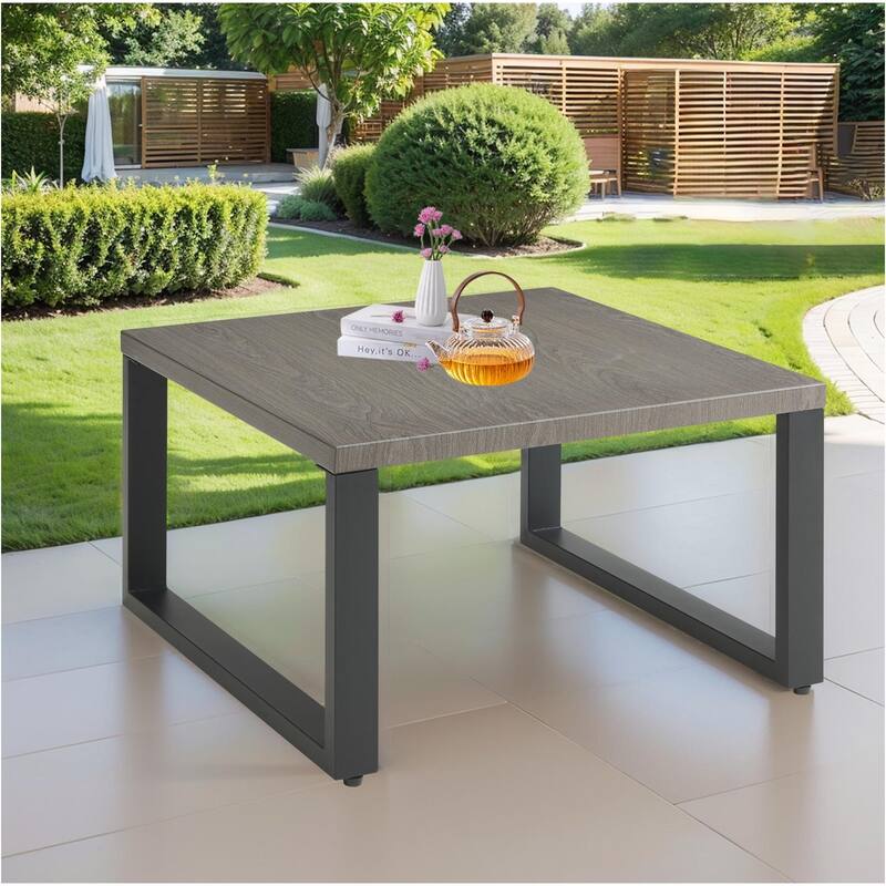 Outdoor Coffee Table Large Side Table - Grey
