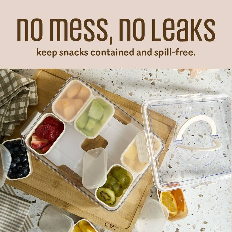 COOK WITH COLOR Snackle Box for Kids Lunch Box and Snack Container