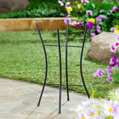 19" Metal Bird Bath Stand