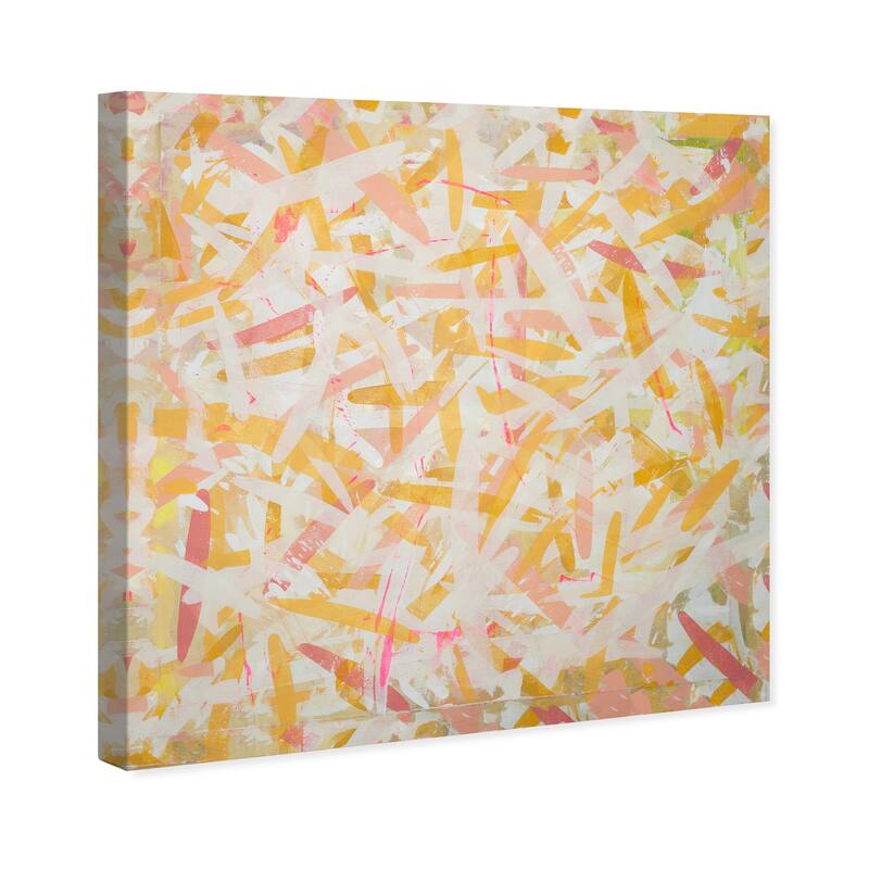 Wynwood Studio Canvas Abstract Sun Confetti Yellow and Modern & Contemporary Wall Art Canvas Print
