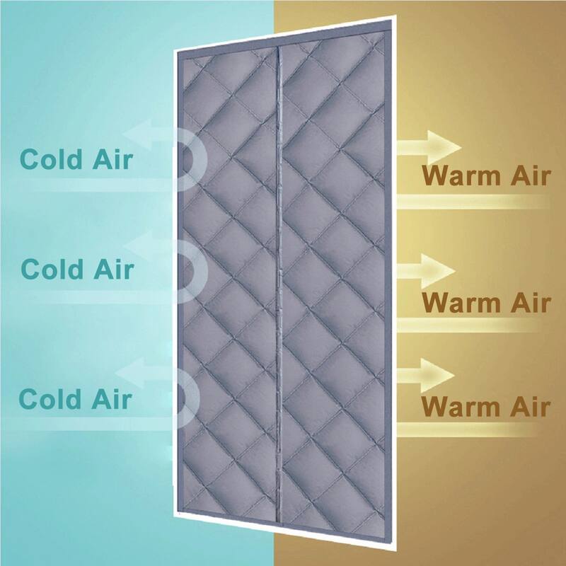 Magnetic Waterproof Thermal Insulated Door Curtain Energy-Saving Cotton Screen