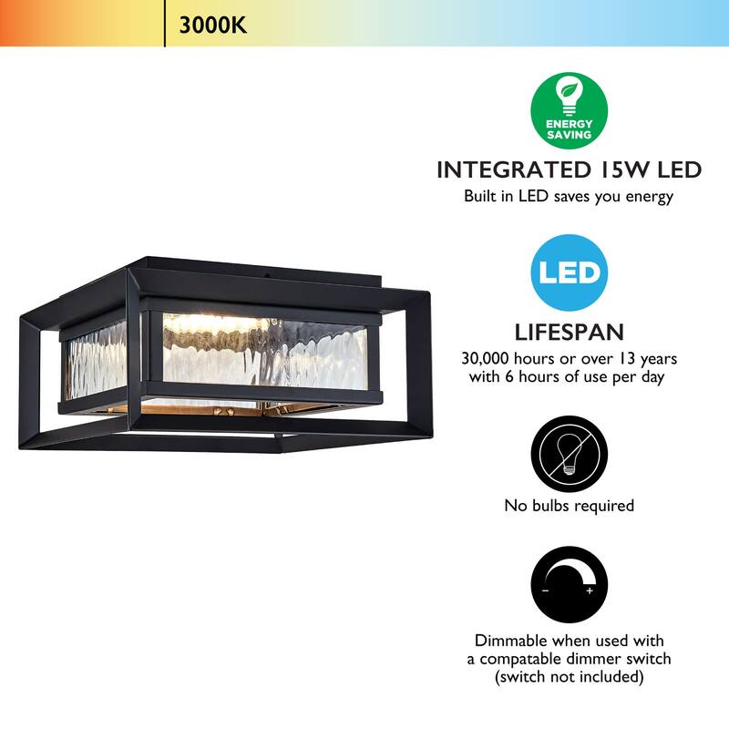 Design House 589234 Hartbrook 10" Wide Integrated LED Outdoor Flush