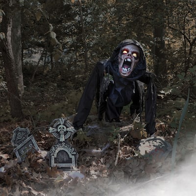 Haunted Hill Farm 3.7-ft. Animatronic Zombie Halloween Decoration
