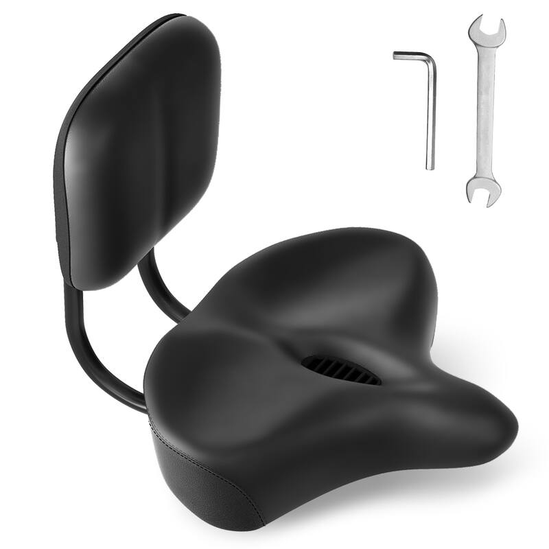 DoCred Oversized Universal Bike Seat, Saddle with Backrest