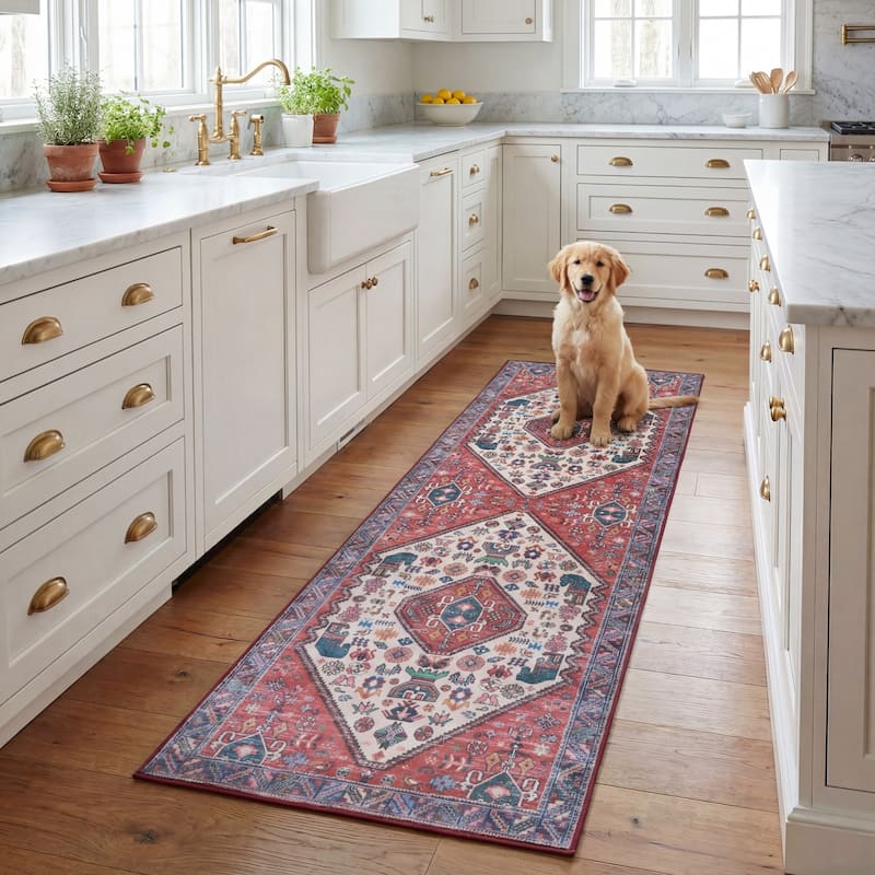 SAFAVIEH Tucson Machine Washable Slip Resistant Eilish Boho Oriental