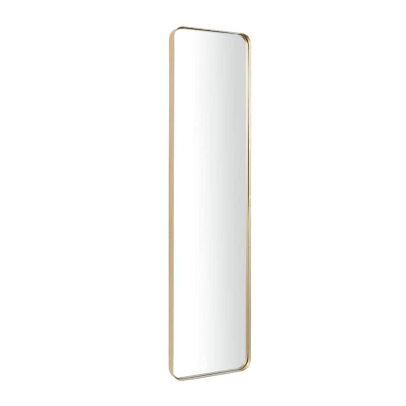 Metal Slim Minimalistic Wall Mirror with Thin Frame - Black or Gold - Roche River Decor