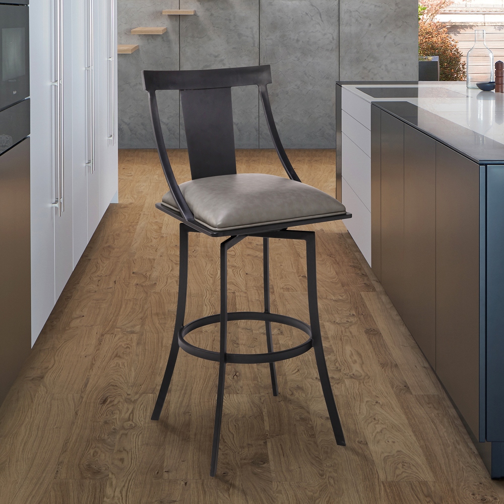 Gracewood hollow maraire wood swivel sales barstool