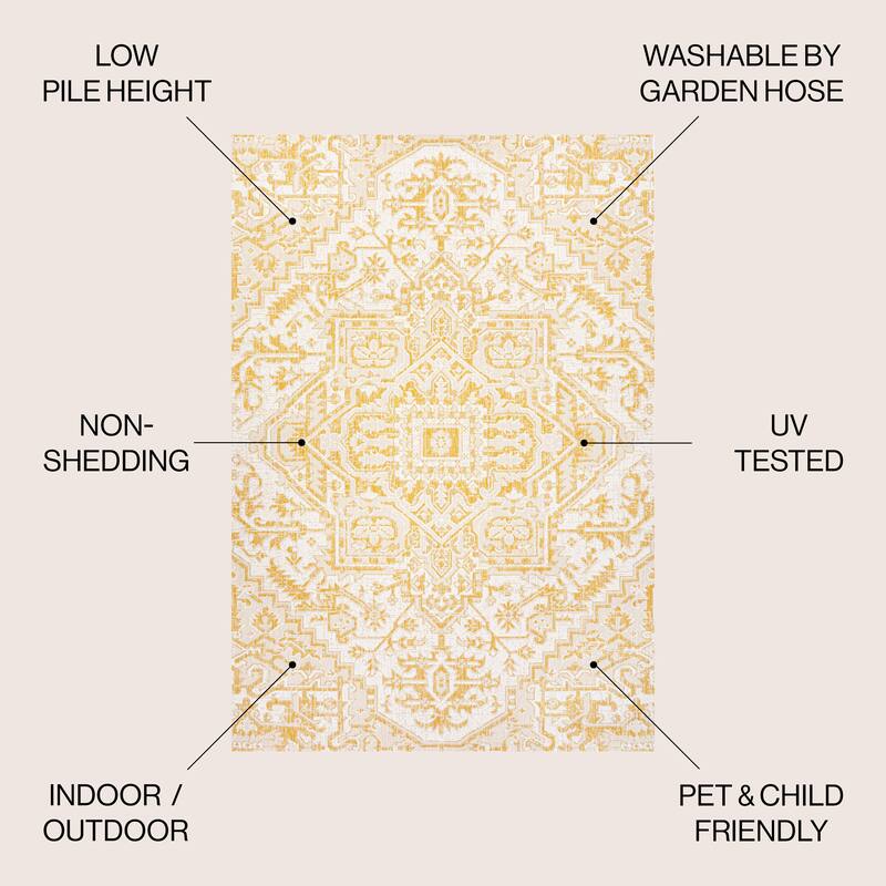 JONATHAN Y Charleston Medallion Indoor/Outdoor Area Rug