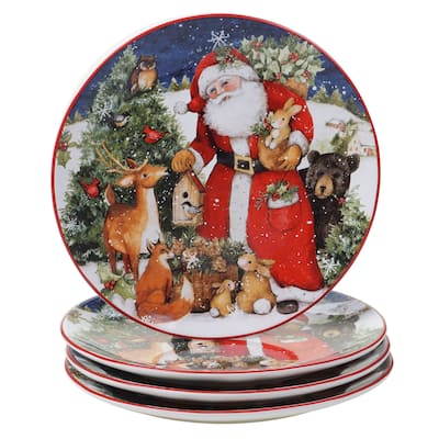 Certified International Magic Of Christmas Santa 11-inch Dinner Plates (Set of 4)