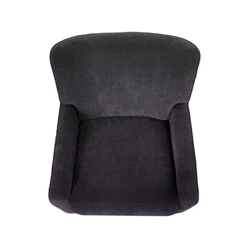 Roomfitters Modern Manual Push-Back Recliner, Upholstered High-Back Armchair with 3-Position Recline, Rubberwood Legs, Grey