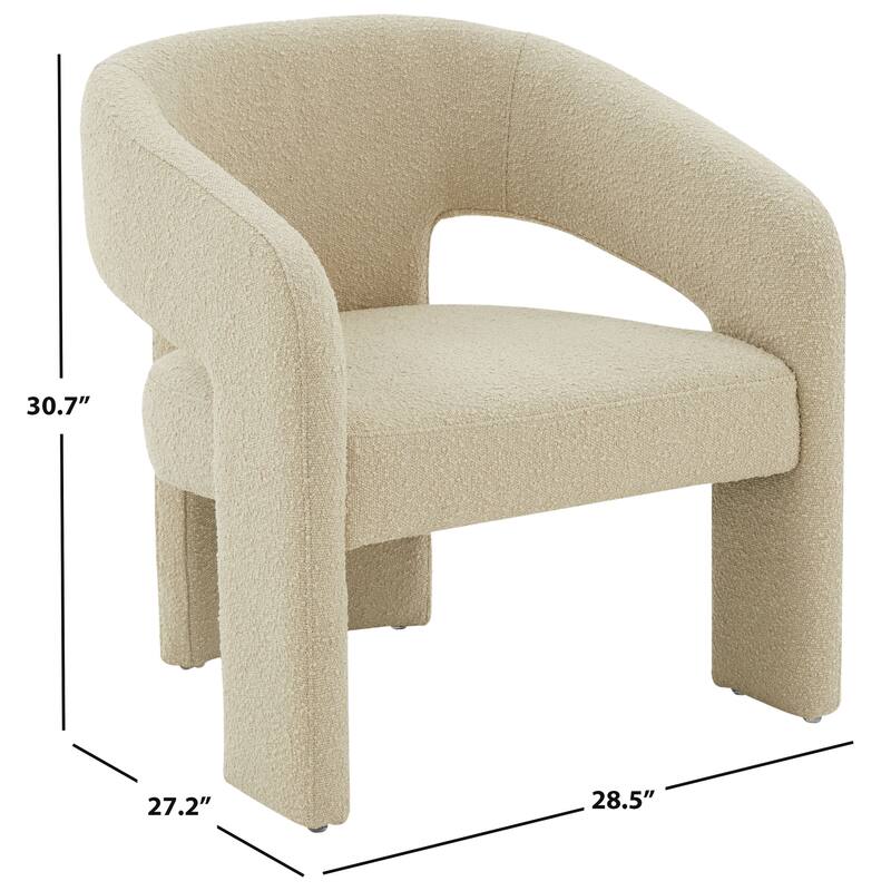 SAFAVIEH Couture Florette Modern Accent Chair - 29" W x 27" D x 31" H - 29Wx27Dx31H - Tan