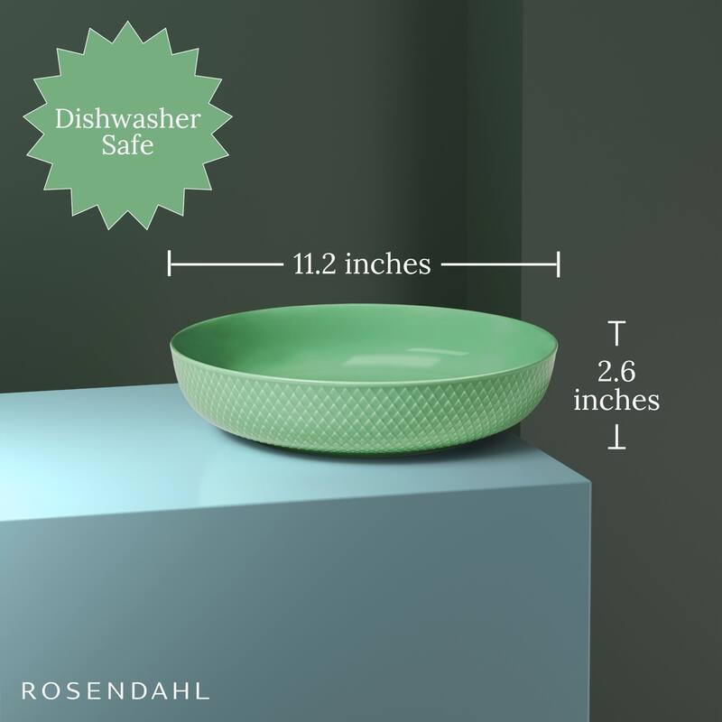 Lyngby Porcelain Rhombe Color Serving Bowl - 11.2" D x 2.6" H