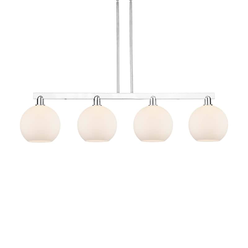 Innovations Lighting 716-4I-13-53 Athens Linear Athens 4 Light 53" - Polished Chrome / Matte White