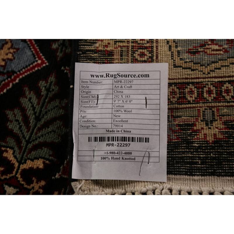 All-Over Floral Art & Craft Chinese Area Rug Handmade Wool Carpet - 6'0"x 9'7"