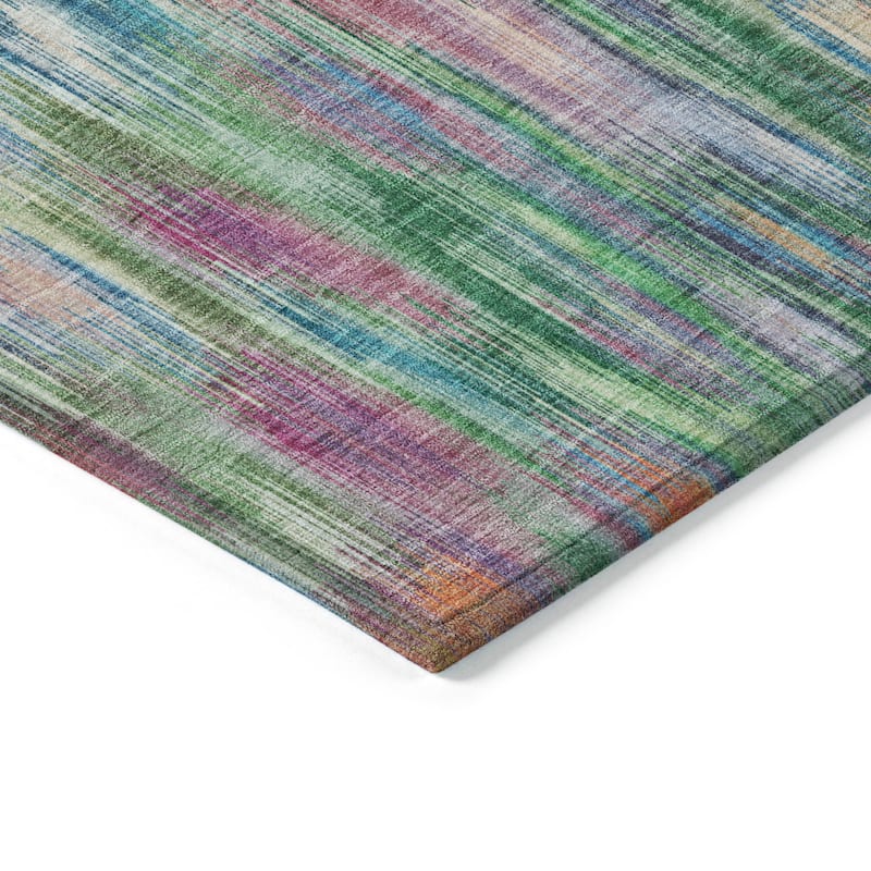 Machine Washable Indoor/Outdoor Modern Watercolor Chantille Rug