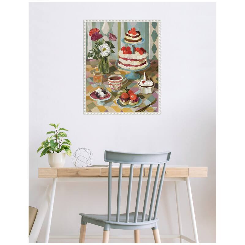 Kate and Laurel Sweet Tooth by Mary Sparrow Framed Canvas Wall Art Print