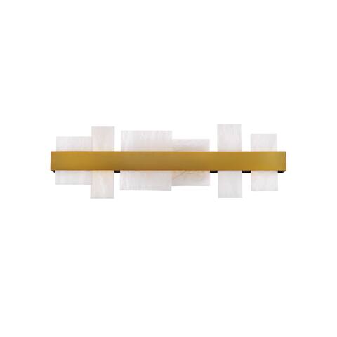 Acropolis 27in LED Bath Vanity & Wall Light 3000K in Aged Brass