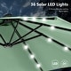 preview thumbnail 50 of 79, MAISON ARTS 15-foot Rectangular Crank Double-sided Outdoor Market Umbrella Solar LED Lighted Patio Umbrella with Base Included