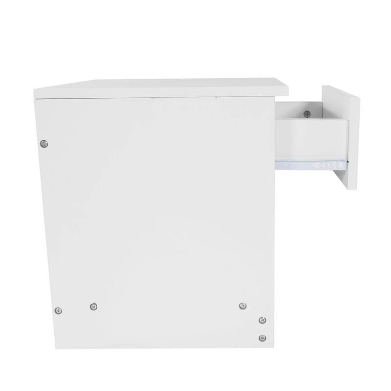 2pcs NightStands with Drawer, White Night Stands