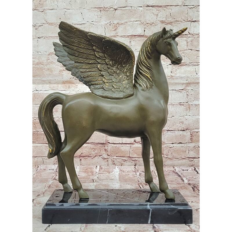 Bronze Pegasus Unicorn Statue – Mythical Winged Imitative Horse Sculpture