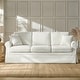 preview thumbnail 5 of 15, Ignacia 88"W Farmhouse Linen Down Blend Fill Sofa with Removable Slipcover and Solid Wood Legs by HULALA HOME