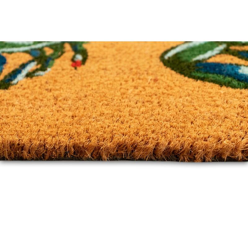 Liora Manne Natura No Crabs Allowed Outdoor Mat Natural 18"X30"