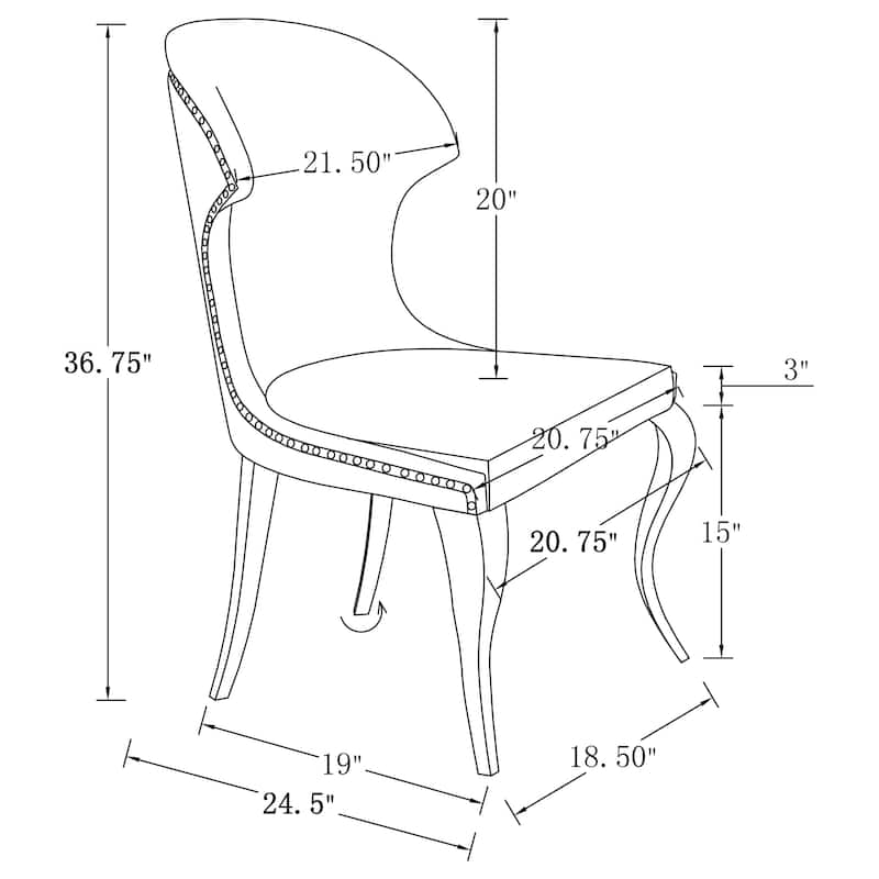 Cheyanne Upholstered Dining Side Chair (Set of 2)