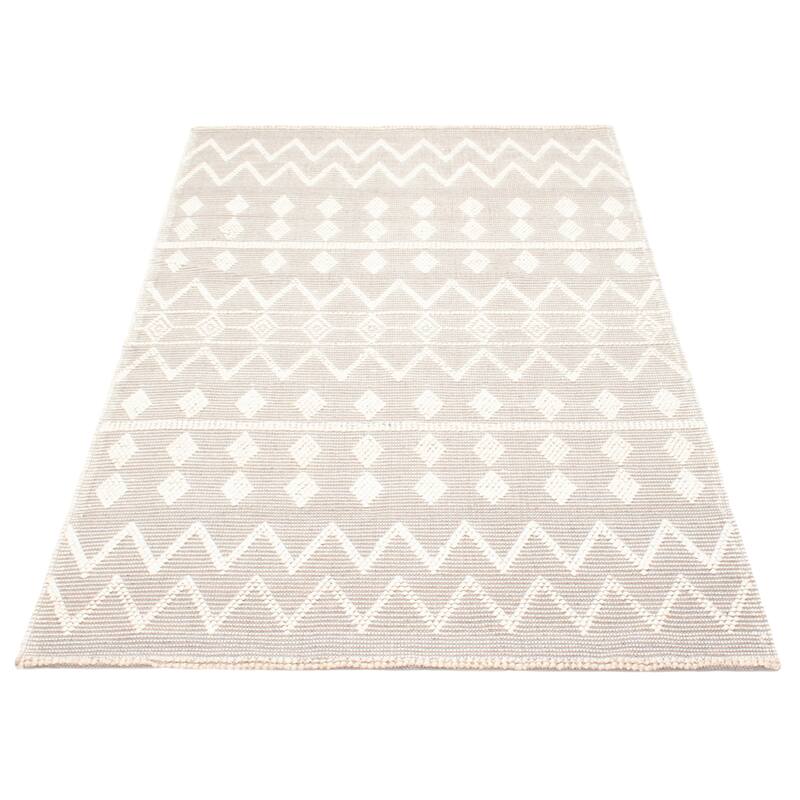 ECARPETGALLERY Braid weave Sienna Brown Wool Rug - 5'11 x 9'1