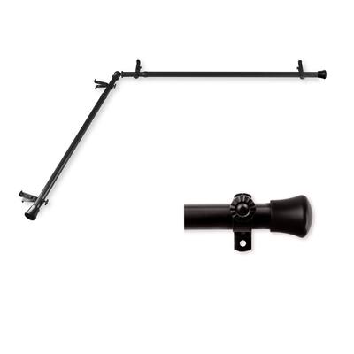 Corner Curtain Rod - 13-16" Adjustable Steel Drapery Rod - Home Decor Accent - 84