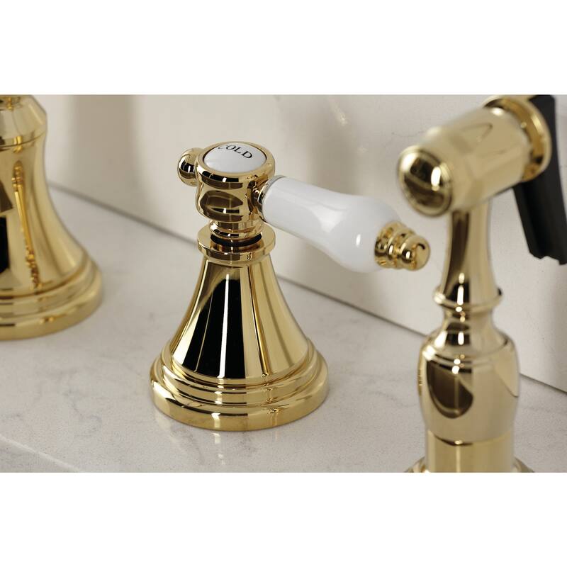 Kingston Brass KS279.BPLBS Bel-Air 1.8 GPM Widespread Kitchen Faucet - Polished Chrome