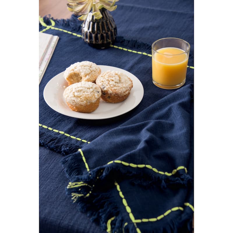 Cheryl Indigo Quilted Placemats Set of 6, 13" x 19"